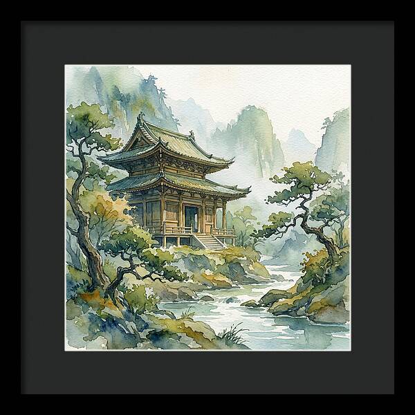 Serene Temple Amidst Nature