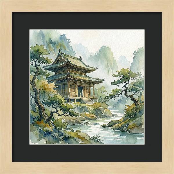 Serene Temple Amidst Nature