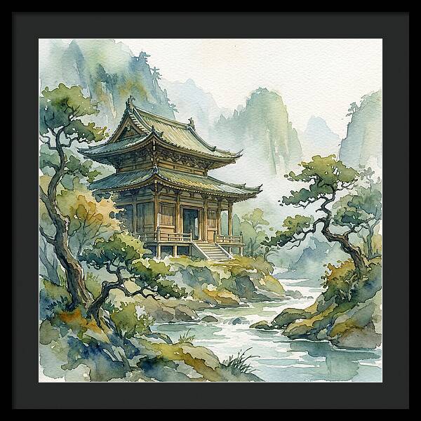 Serene Temple Amidst Nature