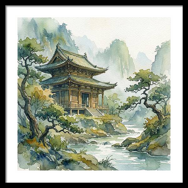 Serene Temple Amidst Nature