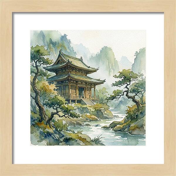 Serene Temple Amidst Nature