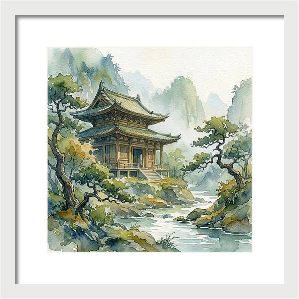 Serene Temple Amidst Nature