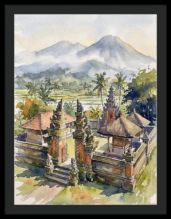 Serene Temple Reflections In Bali