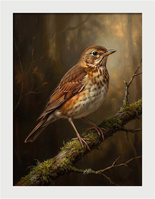 Serene Thrush Amidst Nature