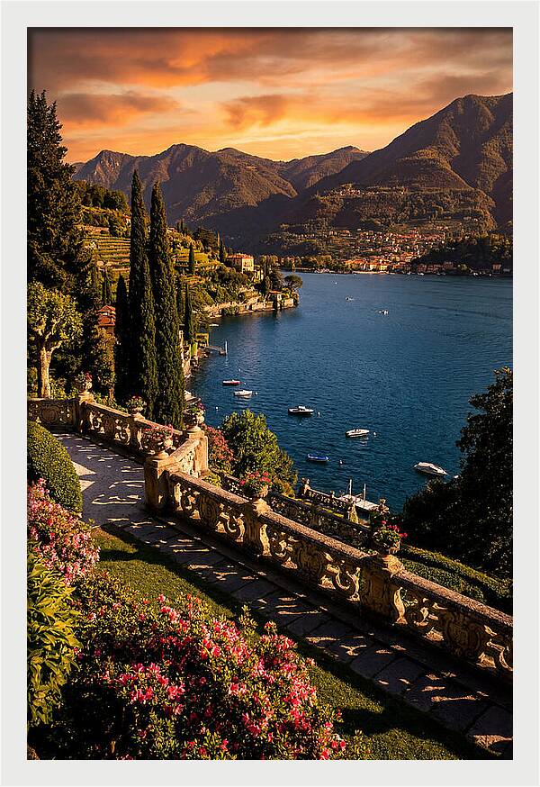 Serene Twilight Above Lake Como