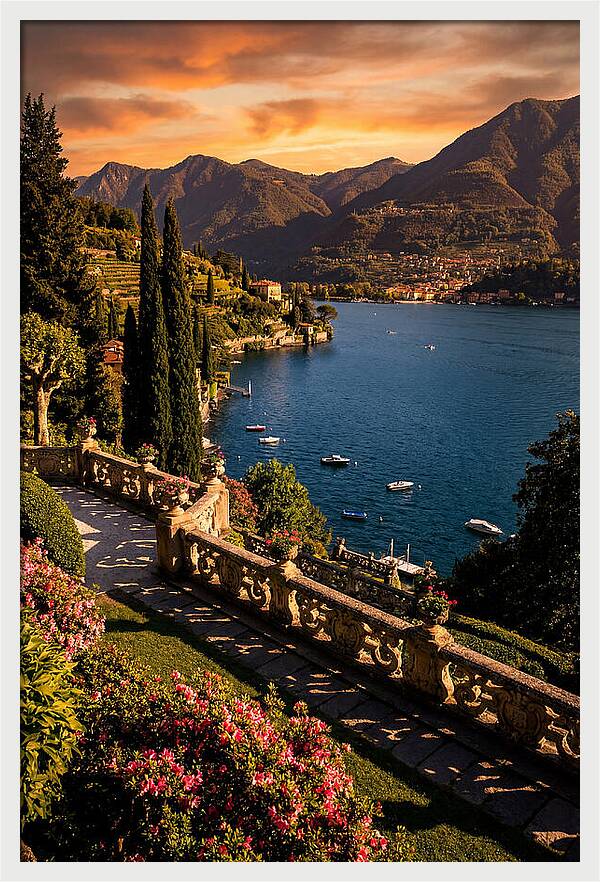 Serene Twilight Above Lake Como