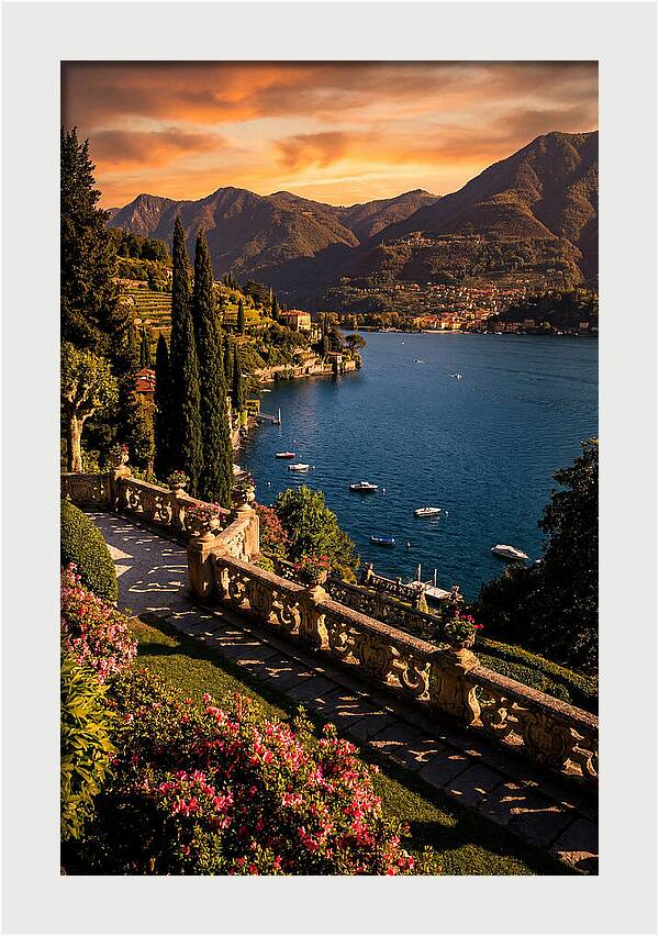 Serene Twilight Above Lake Como