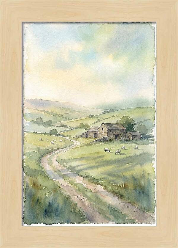 Serene Watercolor Landscape