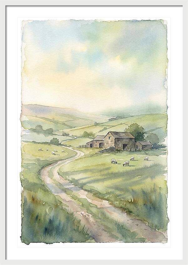 Serene Watercolor Landscape