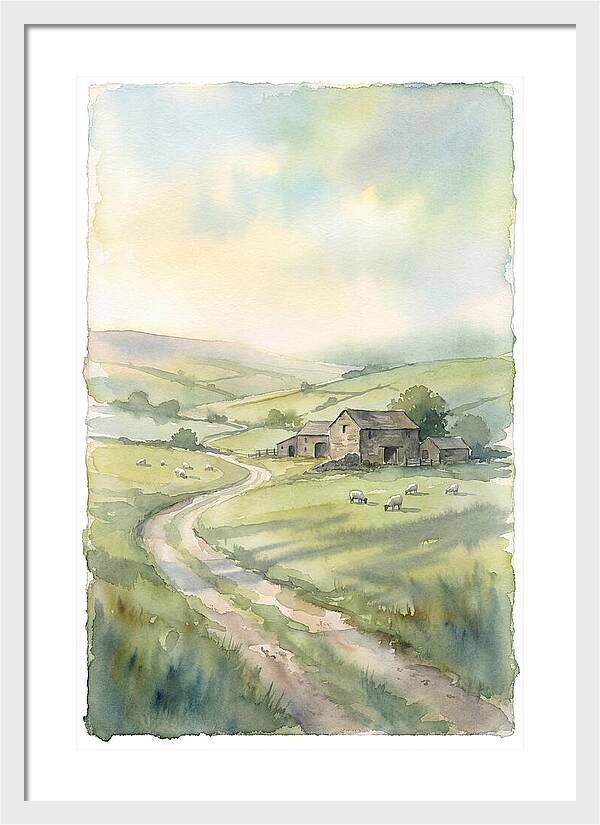 Serene Watercolor Landscape