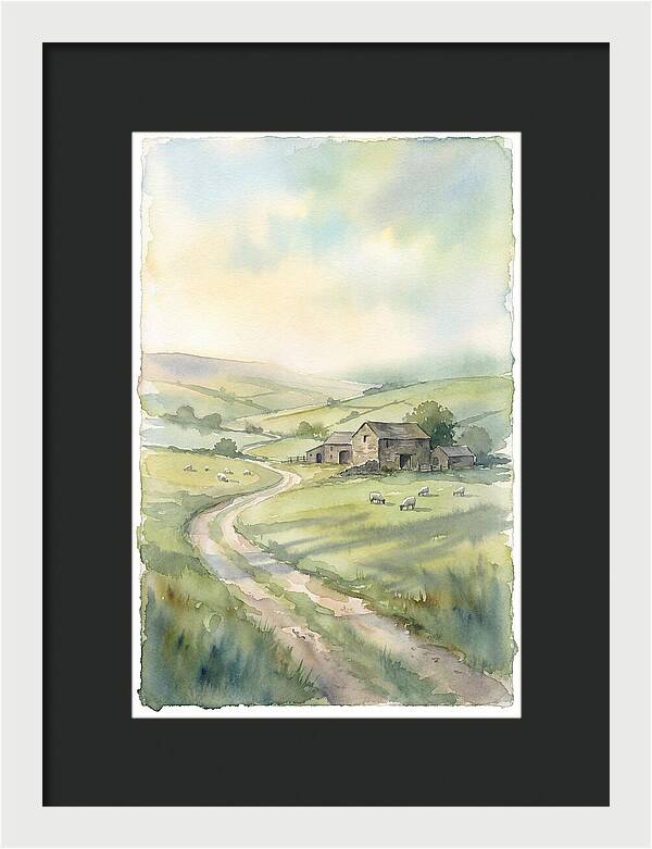 Serene Watercolor Landscape