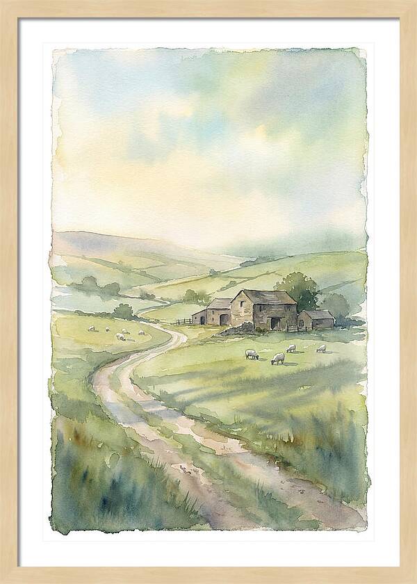 Serene Watercolor Landscape