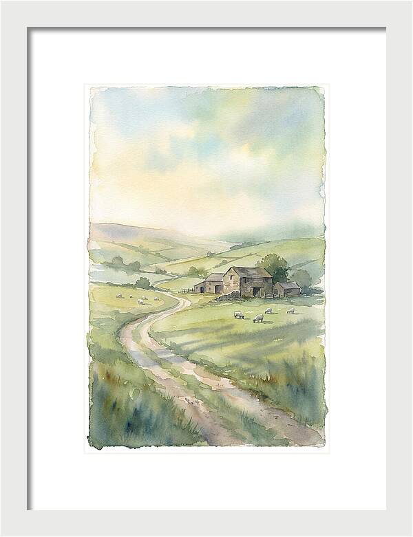 Serene Watercolor Landscape