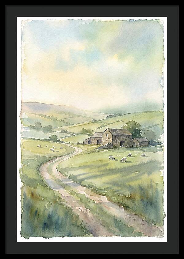 Serene Watercolor Landscape