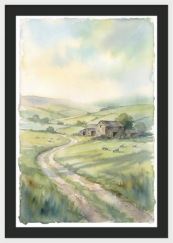 Serene Watercolor Landscape