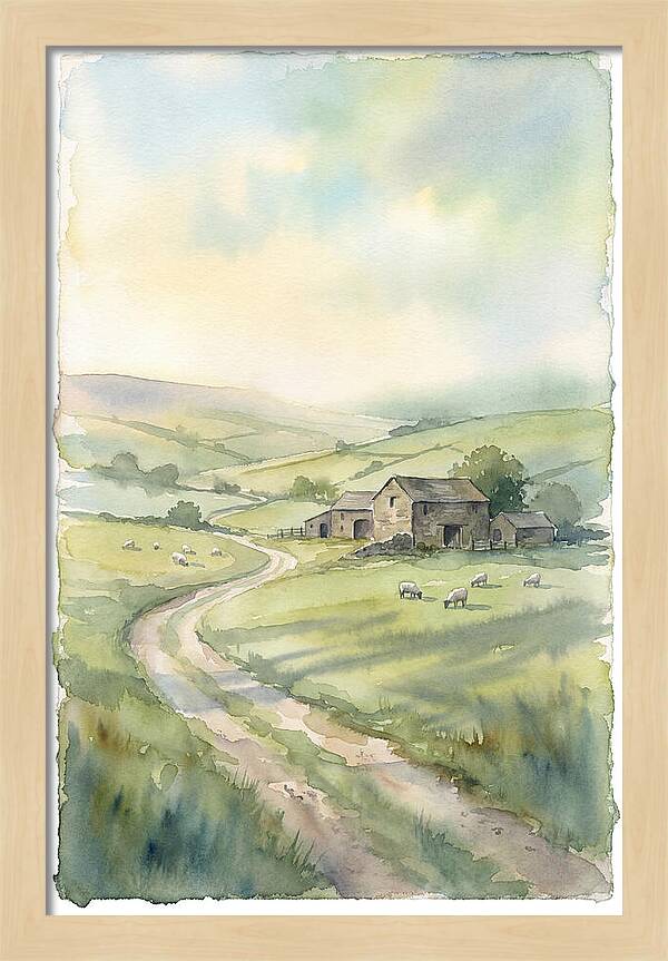 Serene Watercolor Landscape