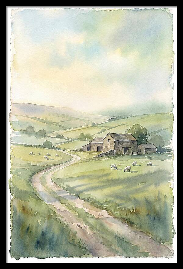 Serene Watercolor Landscape