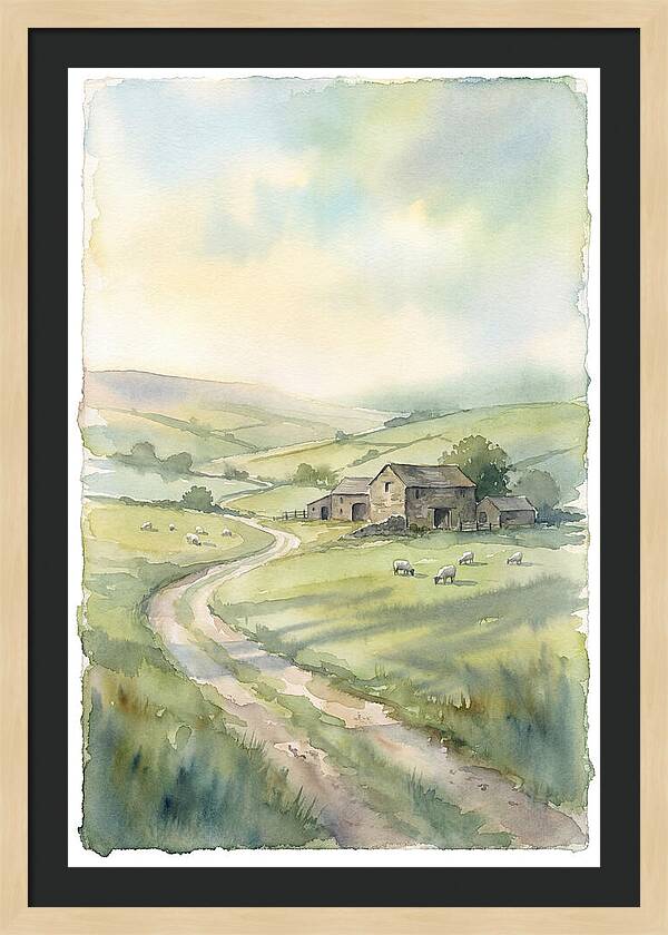 Serene Watercolor Landscape