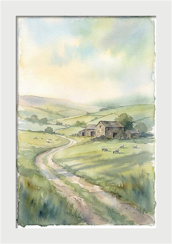 Serene Watercolor Landscape