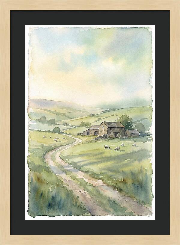 Serene Watercolor Landscape