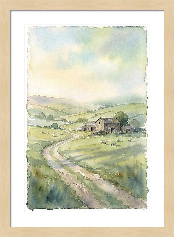 Serene Watercolor Landscape