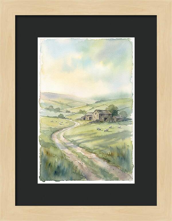 Serene Watercolor Landscape