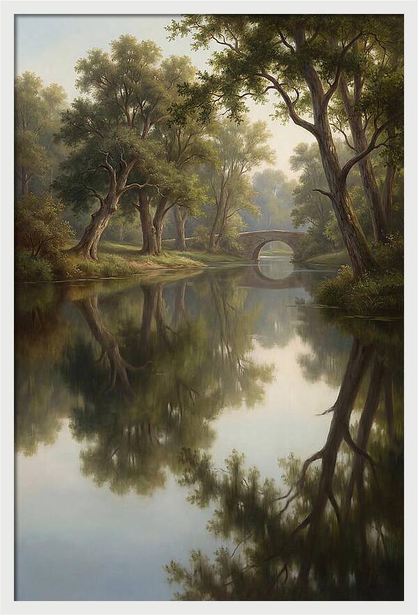 Serene Waterscape Reflection