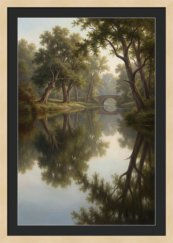 Serene Waterscape Reflection