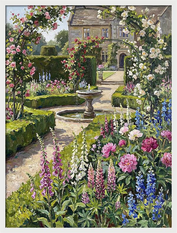 Serenity Among English Blooms