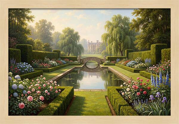 Serenity In A Blooming Garden