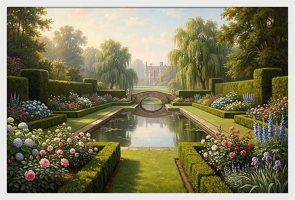 Serenity In A Blooming Garden