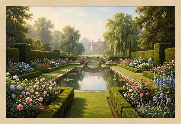 Serenity In A Blooming Garden