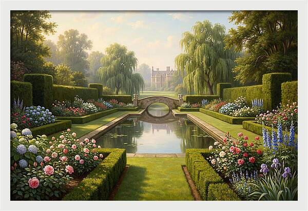 Serenity In A Blooming Garden
