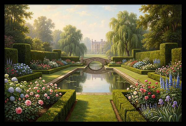 Serenity In A Blooming Garden
