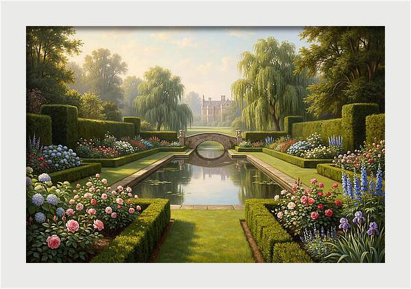 Serenity In A Blooming Garden