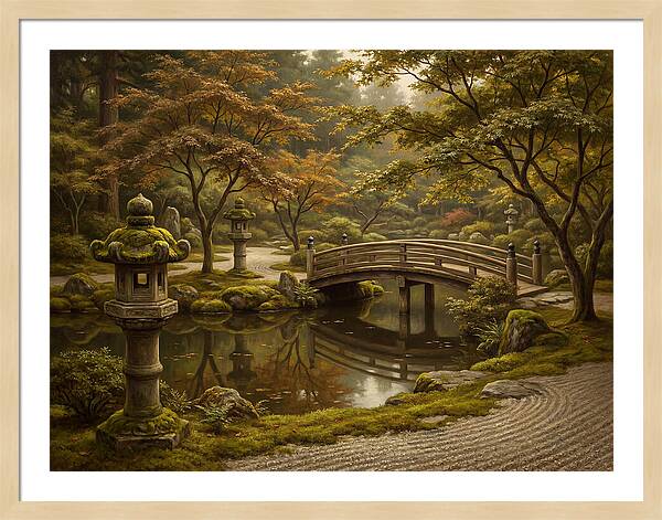 Serenity In A Japanese Garden