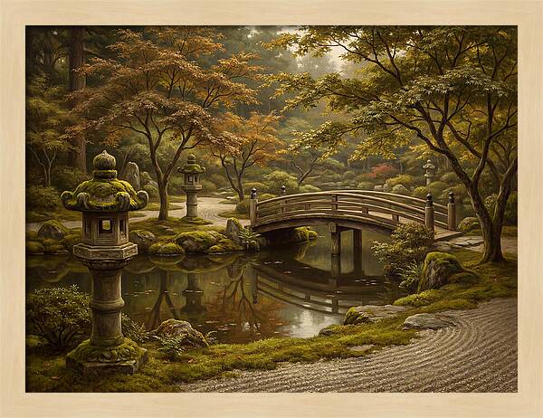 Serenity In A Japanese Garden