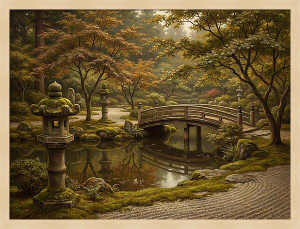 Serenity In A Japanese Garden