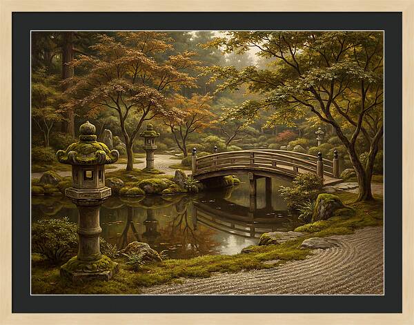 Serenity In A Japanese Garden