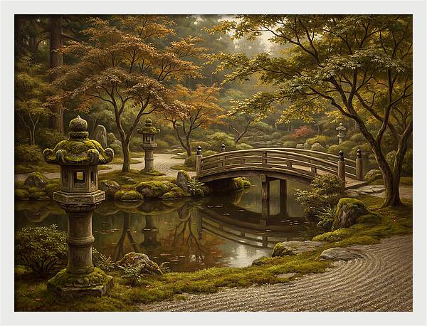 Serenity In A Japanese Garden