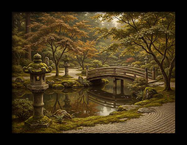 Serenity In A Japanese Garden