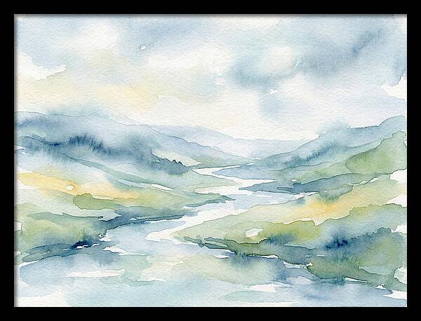 Serenity Landscape Watercolor