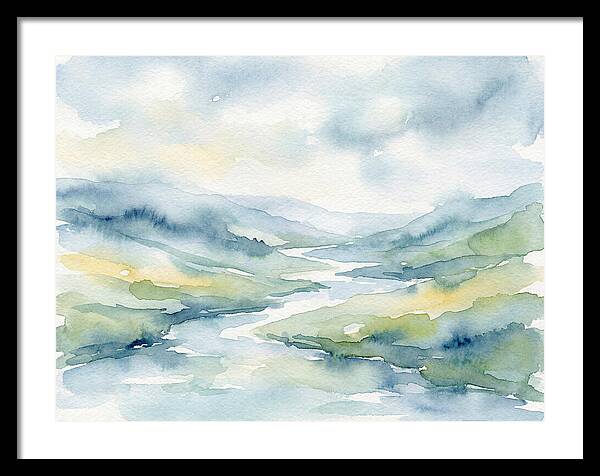 Serenity Landscape Watercolor