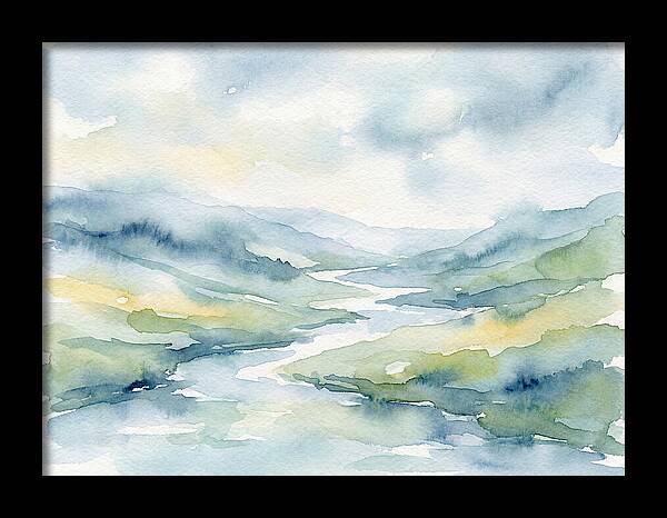 Serenity Landscape Watercolor