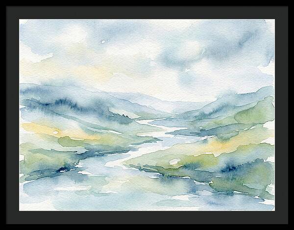Serenity Landscape Watercolor