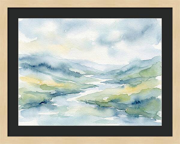 Serenity Landscape Watercolor