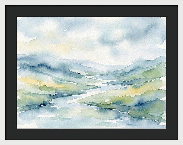 Serenity Landscape Watercolor