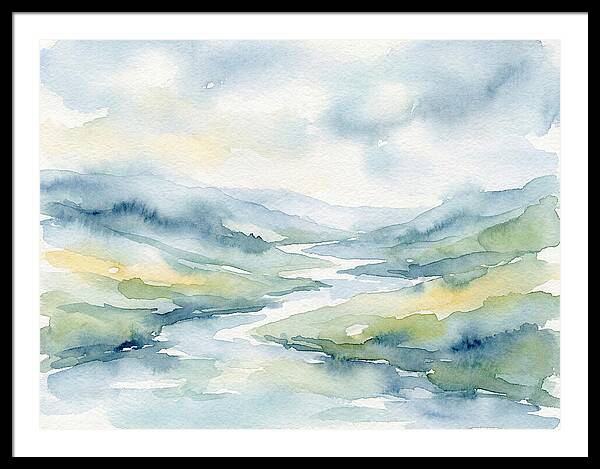 Serenity Landscape Watercolor