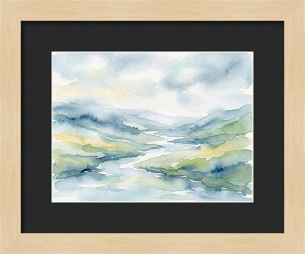 Serenity Landscape Watercolor