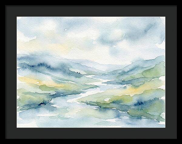 Serenity Landscape Watercolor